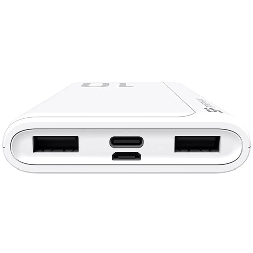 Внешний аккумулятор Silicon Power GP15 Power Bank 10000mAh White (SP10KMAPBKGP150W): Встроенный кабель нет