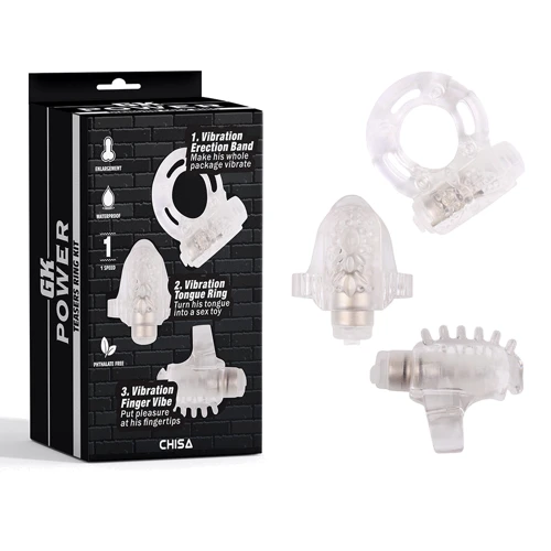 Набор эрекционных колец Chisa GK Power Teasers Ring Kit Clear
