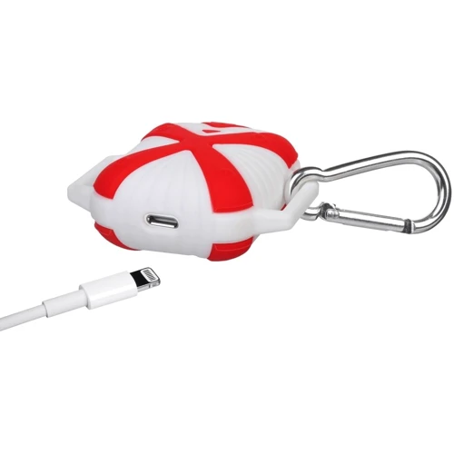 Чехол для наушников Becover Case X-HuWei i-Smile with Belt Red/White IPH1443 (702334) for Apple AirPods фото 2