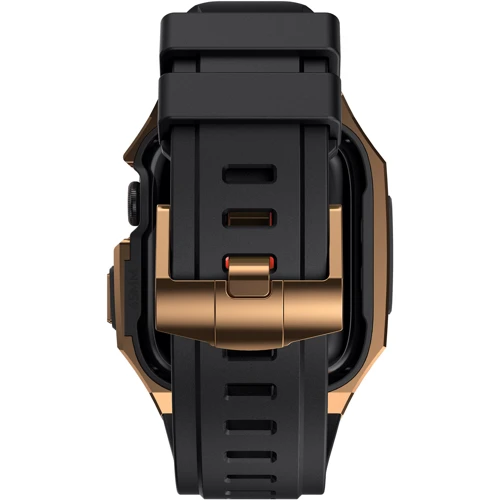 Аксессуар для Watch Fluororuuber with Stainless Stell Case Black/Gold (FLS181117) for Apple Watch 44/45/49mm Ultra фото 5