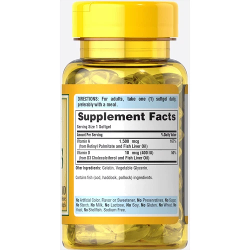 Puritan's Pride Vitamins A & D 5000/400 IU-100 Softgels: Тип Мультивитамины