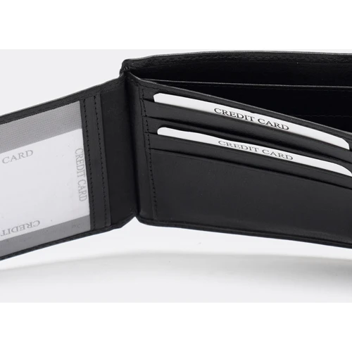 Мужское портмоне Ricco Grande черное (1vnF-1152-black): Формат кошелька Горизонтальный