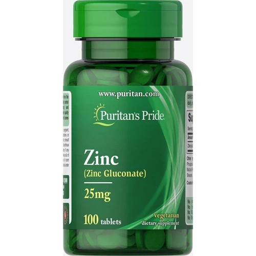 

Puritan's Pride Zinc 25 mg 100 tabs Цинк