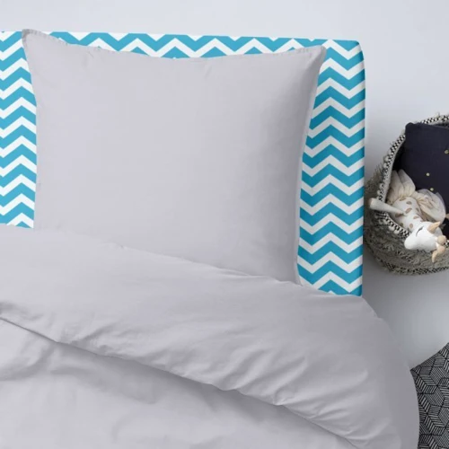 Комплект постільної білизни Cosas Ranfors Grey ZIG SKY підлітковий 155х215 см (Ranfors_Grey_ZigSky_155)