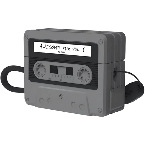 Чехол Elago Cassette Tape Case Black (EAPP2TAPE-BK+STR-BK) for Airpods Pro 2