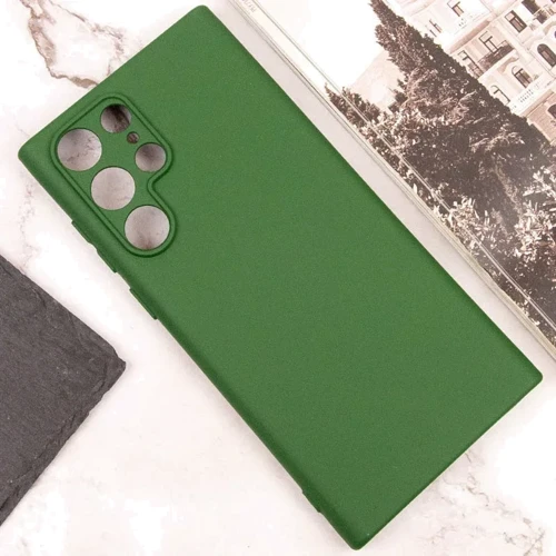 Чохол для телефона Lakshmi Case Silicone Cover Full Camera Dark Green для Samsung S928 Galaxy S24 Ultra: Колір зеленый