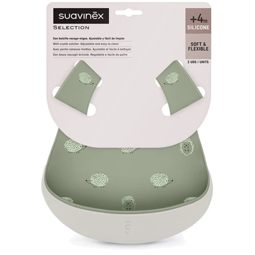 Набор силиконовых нагрудников Suavinex Colour Essence серо-зеленый (401517): Производитель Suavinex