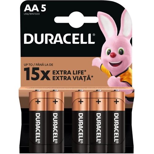 Лужні батареки Duracell Basic AA 5 шт в упаковці (5000394047006) фото 1