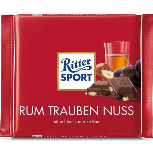 Шоколад Ritter Sport Rum Trauben Nuss 100 г (DL13897)