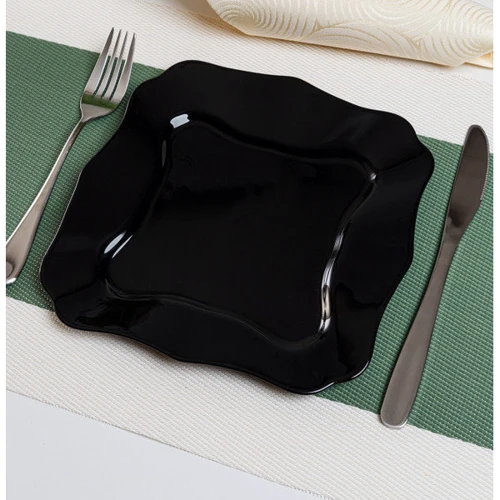 Тарелка десертная Luminarc Authentic Black 20 см (P4753): Форма квадратная