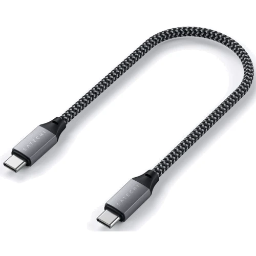 Кабель Satechi Cable USB-C to USB-C 100W 25cm Space Grey (ST-TCC10M): Тип USB-C - USB-C