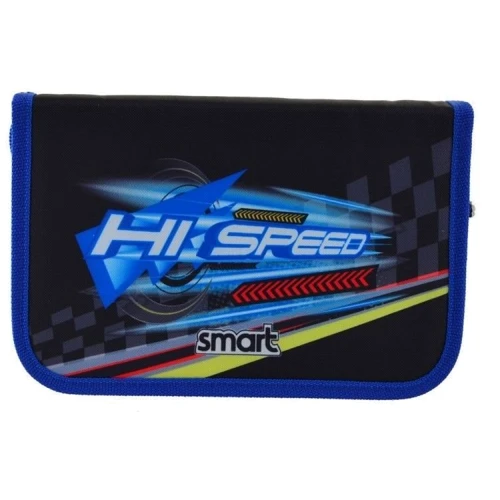Пенал твердый одинарный с клапаном Smart HP-03 Hi Speed: Материал Полиэстер