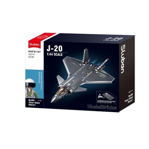 Конструктор Sluban Model Bricks Винищувач J-20 1007 деталей (M38-B1187) фото 4