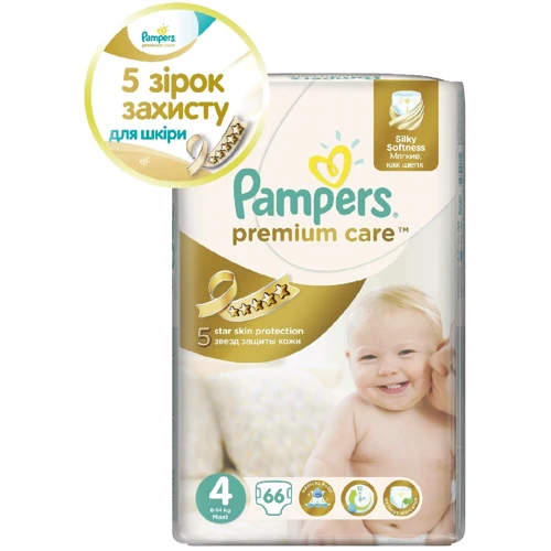 Підгузки Pampers Premium Care Maxi (7-14 кг) Джамбо 66шт (4015400507529)