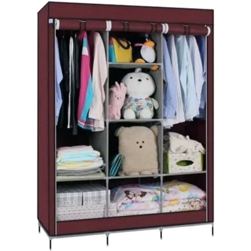 Шкаф Stenson тканевый раскладной 130х45х175 см бордовый (R93320 wine red) фото 4