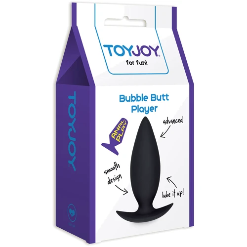 Анальная пробка Bubble Butt Player Advanced, 10x3 см, черный