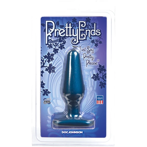 Анальная пробка Pretty Ends Iridescent, 10x4 см, синий