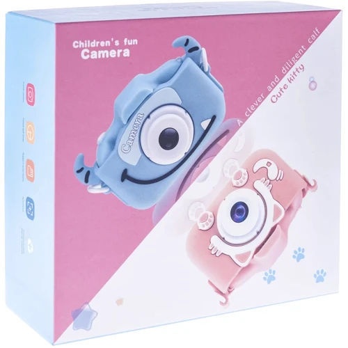 Цифровой детский фотоаппарат Baby Photo Camera Cartoon Monster pink