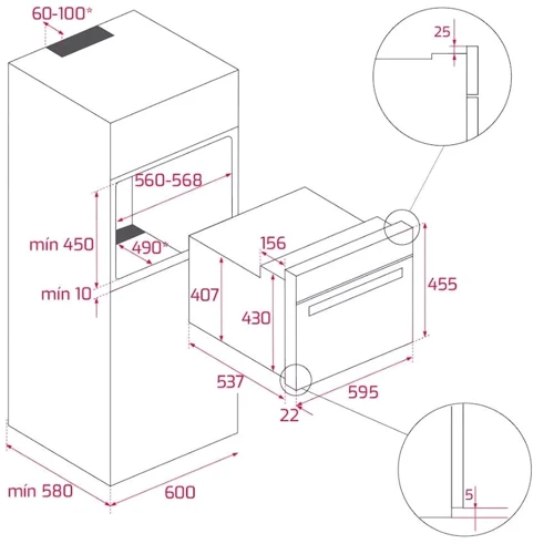 Встраиваемая микроволновая печь Teka MLC 8440 BK (111160003): Цвет черный