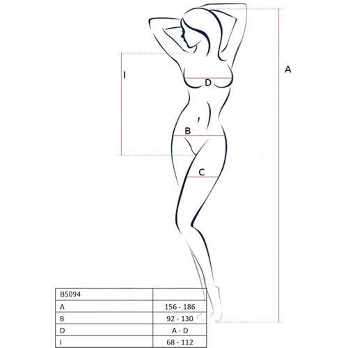 Бодистокинг с имитацией корсетной шнуровки Passion BS094 One Size, red