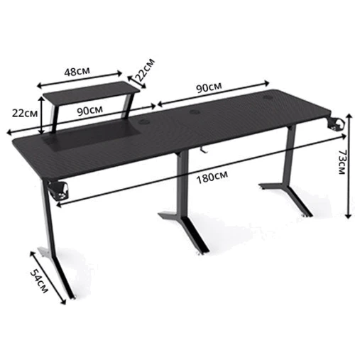 Геймерский стол GT Racer 146x146x60x73 см Black (T-1247)