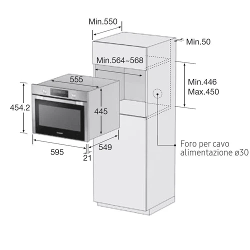 Духовой шкаф электрический Samsung NQ50J5530BS: Приготовление на пару есть