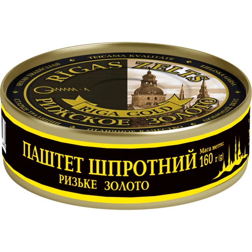 Паштет шпротный Рижское золото 160 г (4820062446471)