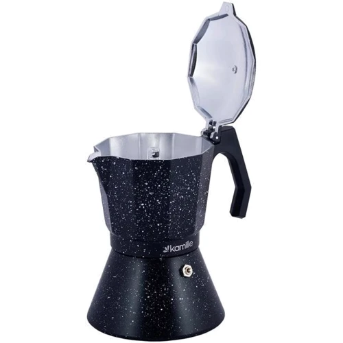 Кавоварка гейзерна Kamille Andel Black 12 чашок 600мл (KM-2514MR): Колір черный