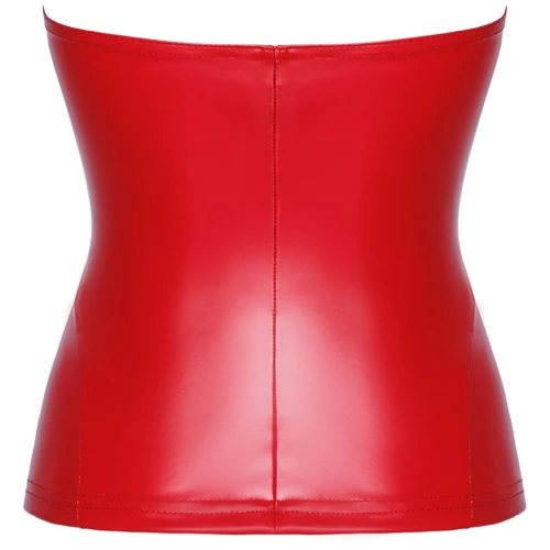 Корсет Noir Handmade F355 Red powerwetlook corset - S
