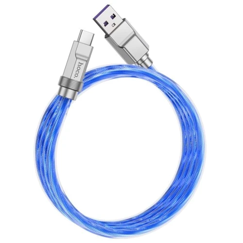 Кабель Hoco USB Cable to USB-C U113 Solid 100W 1m Blue: Длина 1 м