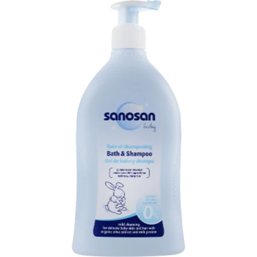 Sanosan Baby Bath & Shampoo Детский шампунь-гель для купания "2 в 1" 500 ml