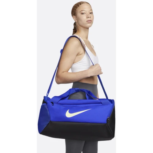 Сумка Nike Nk Brsla S Duff 9.5 41L черно-синяя Уни 51x28х28 см (DM3976-405): Цвет синий