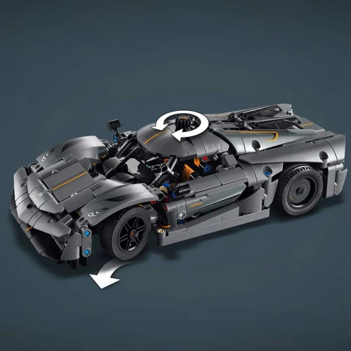 Конструктор LEGO Technic Koenigsegg Jesko Absolut Grey Гіперкар 801 деталь (42173) фото 6