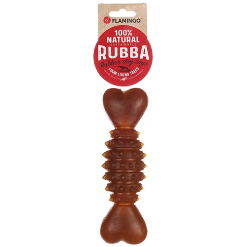 Іграшка для собак Flamingo Rubba Bone Кістка гумова з шипами коричнева L 20х6х6 см (59215)