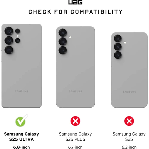 Чохол для телефона Urban Armor Gear UAG Plyo з Magnet Black/Clear Ombre для Samsung S938 Galaxy S25 Ultra: Сумісність Samsung S938 Galaxy S25 Ultra