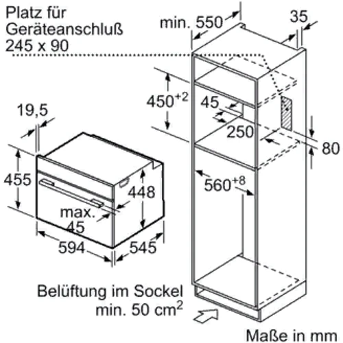 Встраиваемая микроволновая печь Siemens CF634AGS1: Мощность микроволновки 900 Вт