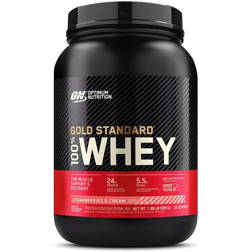 Протеин Optimum Nutrition 100% Whey Gold Standard 899 g / 29 servings / Strawberry & Cream