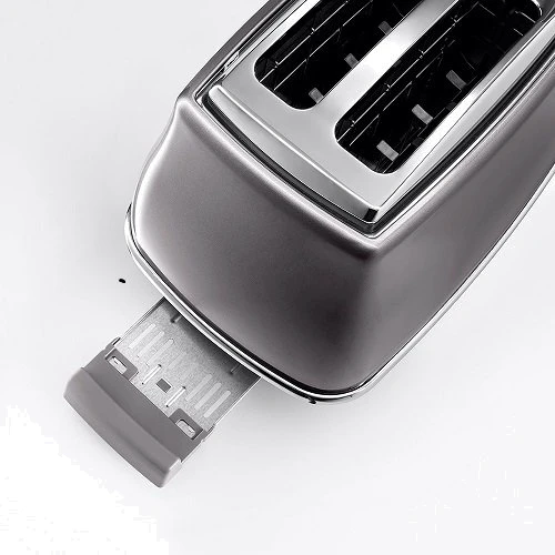 Тостер DeLonghi CTOT 2103 GY: Съемный поддон для сбора крошек есть