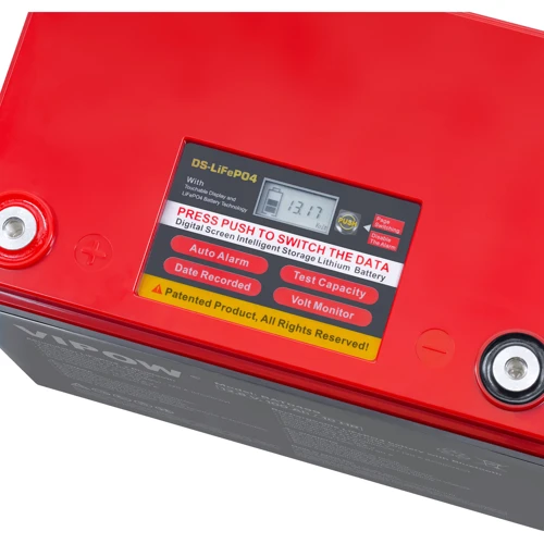 Аккумуляторная батарея Vipow LiFePO4 12,8V 100Ah BMS 1280Wh Bluetooth: Тип LiFePO4