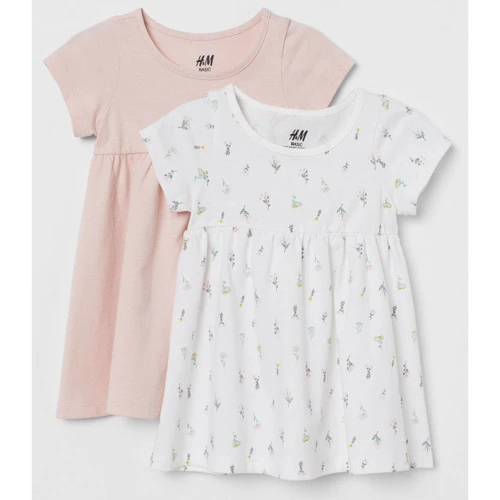 Платье H&M 2112-8341891 74 см разноцветное (2 шт.)