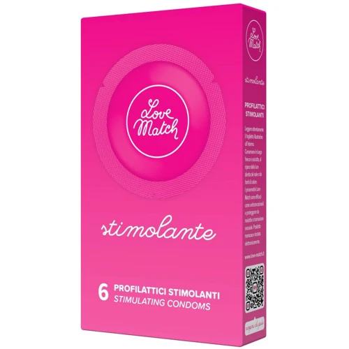 Презервативы Love Match Stimolante (Ribs & Dots), 6 шт.
