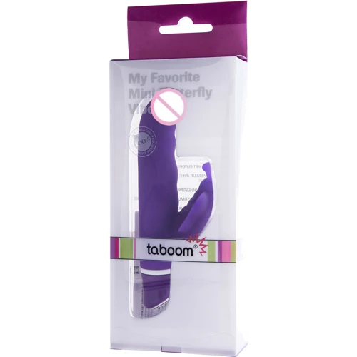 Мини вибратор кролик Taboom My Favorite Mini Butterfly, 12,5х2,5 см, пурпурный