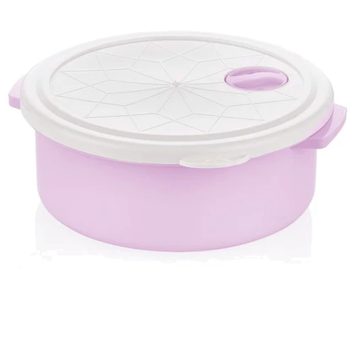 Емкость для хранения BAGER L White/Lilac круглая 1.5 л (BG-419 L)