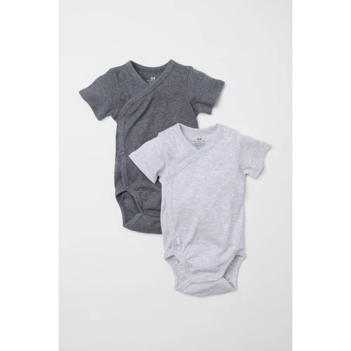 Боди H&M 62758081 74 см серое (2 шт.)