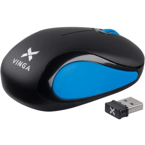 Мишка Vinga MSW-907 black - blue: інтерфейс підключення Wireless (радіо інтерфейс)