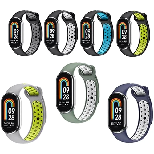 Ремешок Becover Sport Band Vents Style Blue/White for Xiaomi Mi Smart Band 9 (711987)