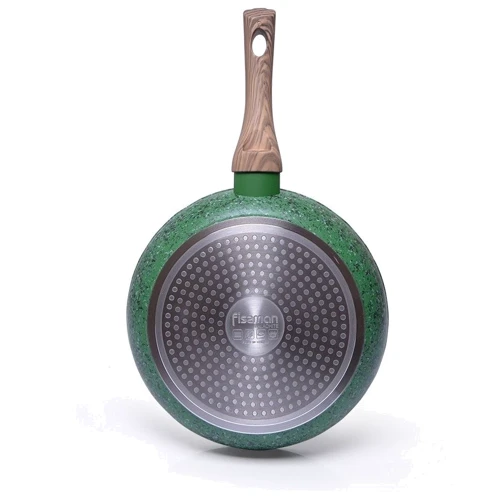 Сковорода Fissman Malachite 20x4.5 см (4310): Додатково Ручка с отверстием для подвешивания, Ненагревающаяся ручка, Индукционное дно