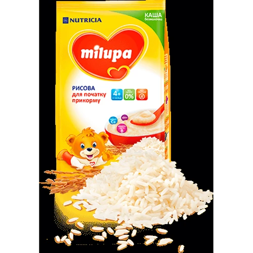 Milupa каша б/молока 170 г рисовая от 4 мес.
