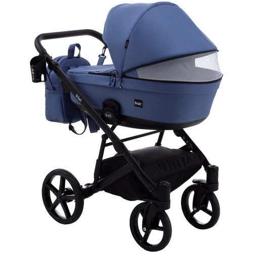 Коляска 2 в 1 Bair Kiwi Soft BKS-43 синій: Матеріал коліс резина