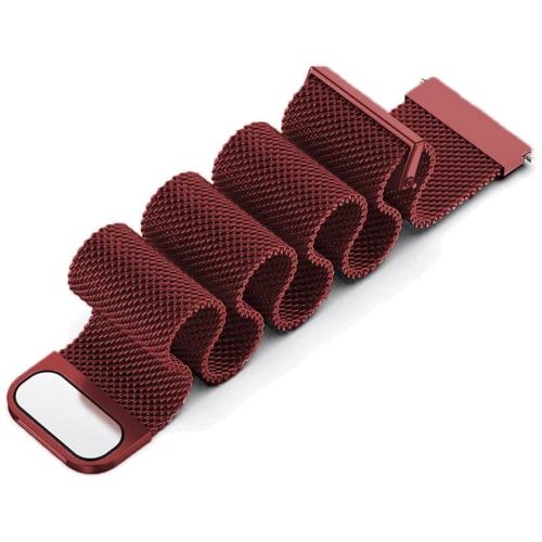 Ремешок BeCover Milanese Style 20mm Red Wine for Amazfit Bip Lite/Bip S Lite/Bip 3/Bip 3 Pro/GTR 42mm/GTS/TicWatch S2/TicWatch E/GTS 3/GTS 2 mini (707685) фото 5